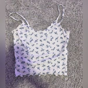 White floral tank